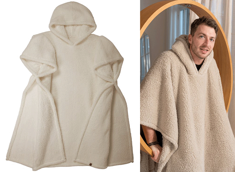 JENS Living Teddy Warmte deken - Hoodie - Unisex - Taupe