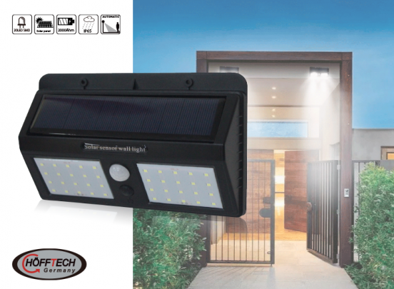 012679 Wandlamp dubbel solar led PIR sensor IP65 /50 Dealdonkey