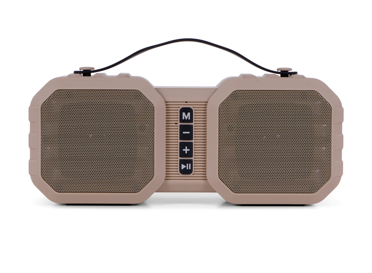 BRAINZ Power Cube Speaker - Draadloze bluetooth speaker - Taupe