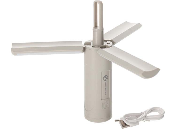 Norlander Compacte Campinglamp met Telefoonoplader Wit