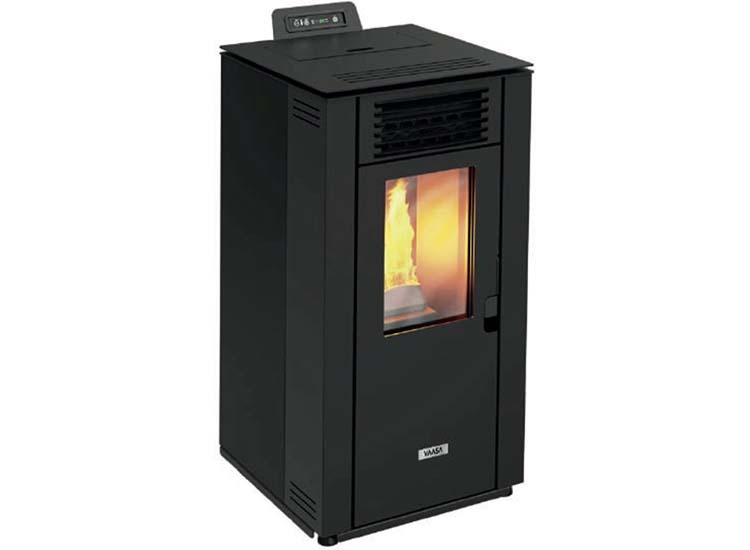 Pelletkachel VAASA 9 - 8,7 kW - 190m3 - zwart - met LCD scherm