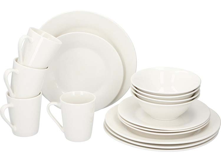 Deal Donkey - Alpina Serviesset 16-Delig - Servies Voor 4 Personen - Wit