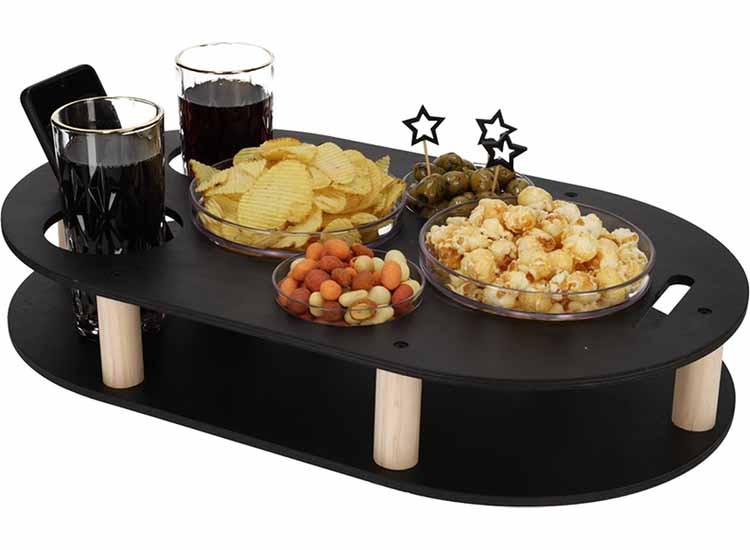 JENS Living Snack & Ontbijt plank - Mini bar - 50 x 30 x 11 cm - Zwart