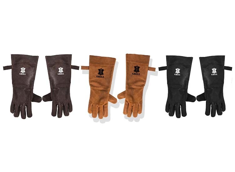 BBQ Leren Handschoenen Zwart | Barbecue Lederen Handschoen | BBQ & Oven handschoenen – Extra groot voor betere bescherming | Gevoerd