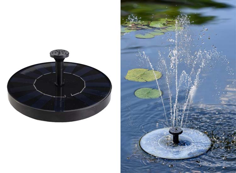 Luume Solar Fountain - Fontein op Zonne Energie - Zwart - Geschikt voor Vijver/Zwembad/Vogelbad/Tuin - Duurzame Solar Fontein