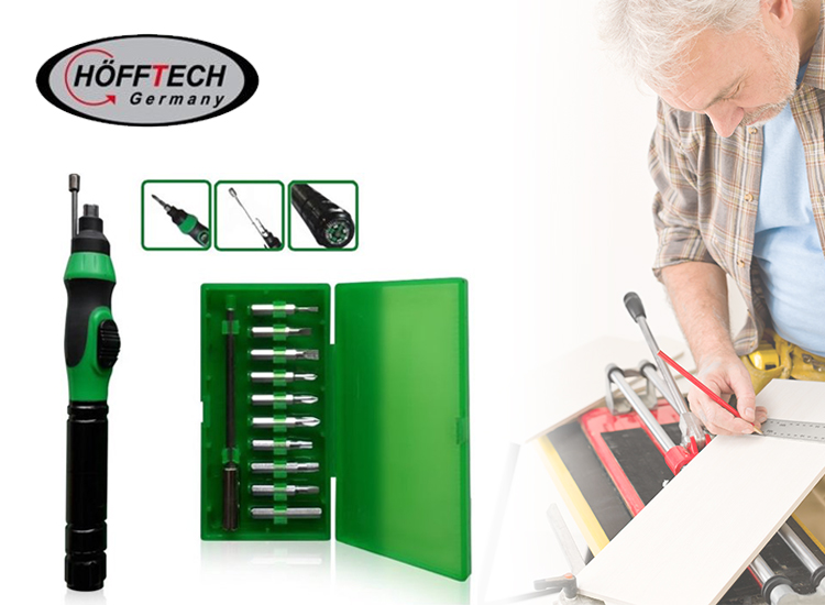 Elektrische precisie schroevendraaier set - Met 10 bits